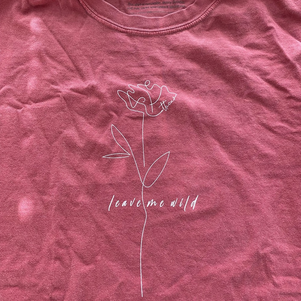 Graphic tee. Vintage Red color Atticus Floral t-shirt. Leave me Wild.